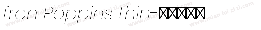 fron Poppins thin字体转换